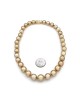 Golden South Sea Pearl Necklace with Diamond and Gold Clasp